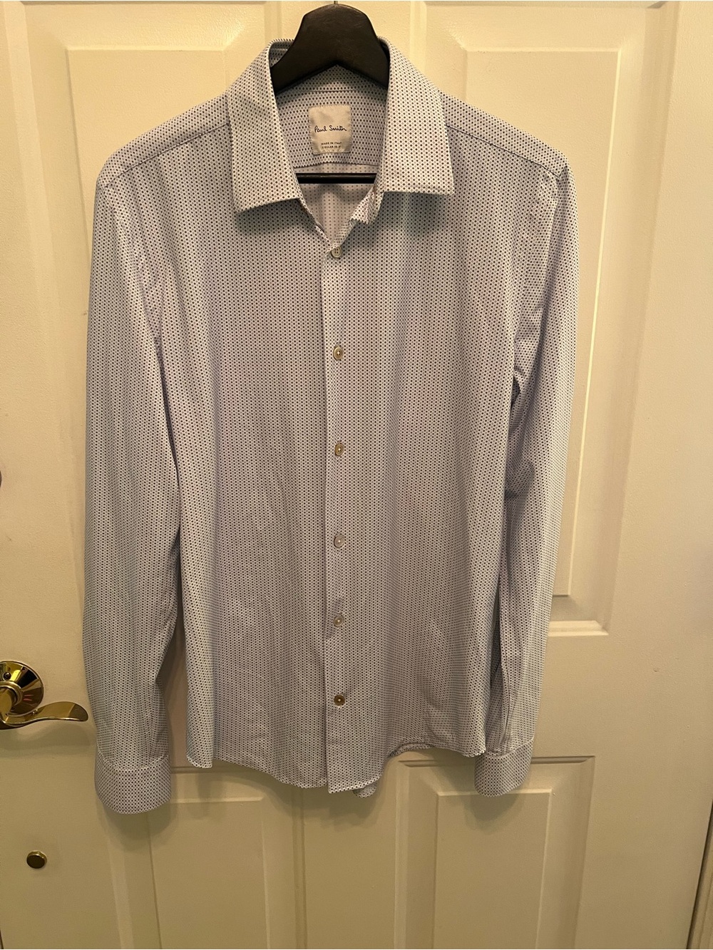 Paul Smith Men’s Button Down Shirt Made In Italy Nylon And Elastane 15’5 Medium